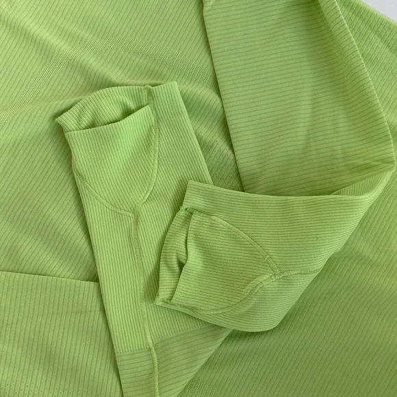 Lululemon Lime Green Long Sleeve Swiftly Athletic Top - Picture 3 of 3